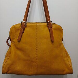 Levity Mustard Leather Satchel